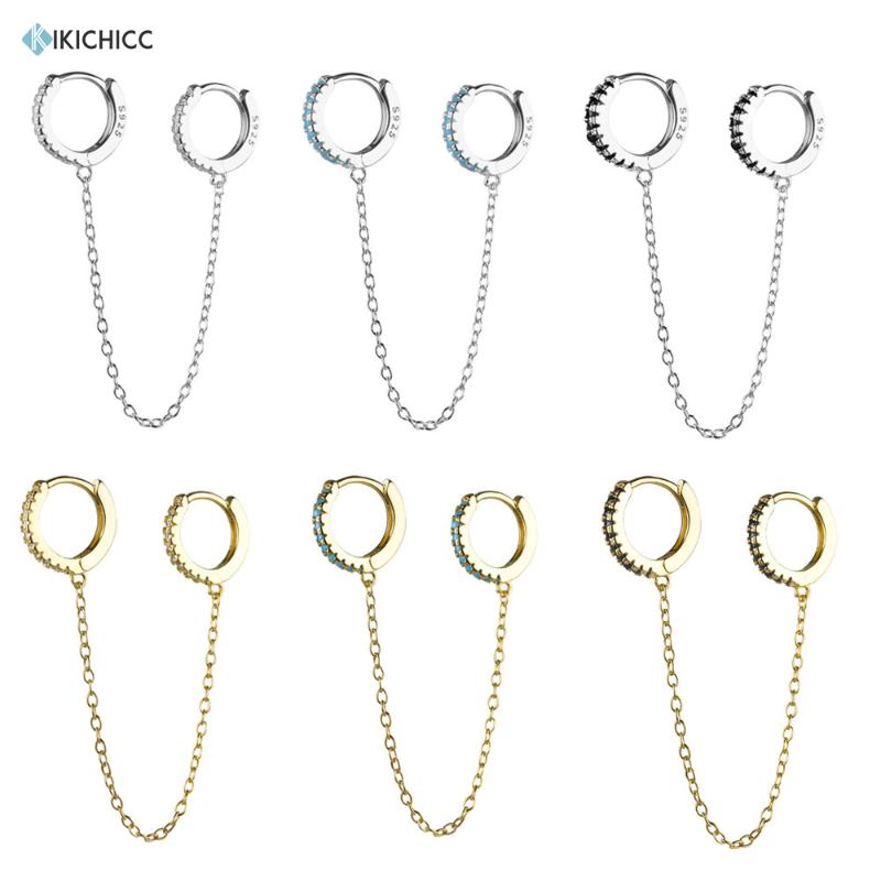 Kikichicc 925 Sterling Silver 7mm Gold Chain Circle Hoops Round Women Crystal Black Zircon CZ Women Luxury Jewelry
Kikichicc 925 Sterling Silver 7mm Gold Chain Circle Hoops Round Women Crystal Black Zircon CZ Women Luxury Jewelry