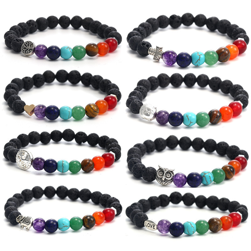 7 Chakra Bead Bracelet for Men Women 8mm Black Lava Stone Beads Elephant Buddha Life Tree Yoga Healing Bracelets Bangles Vintage Jewelry
7 Chakra Bead Bracelet for Men Women 8mm Black Lava Stone Beads Elephant Buddha Life Tree Yoga Healing Bracelets Bangles Vintage Jewelry