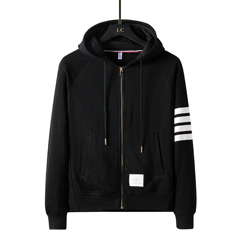 New spring and autumn tide brand men's Hoodie TB four bar student loose casual long sleeve cardigan coat for menXH044H, Black 9516
New spring and autumn tide brand men's Hoodie TB four bar student loose casual long sleeve cardigan coat for menXH044H, Black 9516