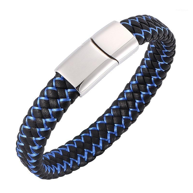 Black Blue Braided Leather Bracelet Men Stainless Steel Magnetic Clasps Male Bangles Fashion Jewelry Gifts1
Black Blue Braided Leather Bracelet Men Stainless Steel Magnetic Clasps Male Bangles Fashion Jewelry Gifts1