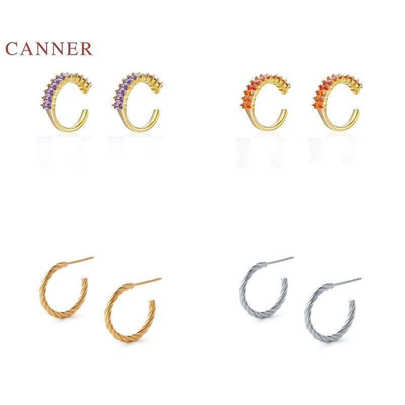 CANNER Earrings For Women 925 Sterling Silver Pendientes Simple Geometry Creative Piercing Stud Earrings Fine Jewelry Joyero
CANNER Earrings For Women 925 Sterling Silver Pendientes Simple Geometry Creative Piercing Stud Earrings Fine Jewelry Joyero