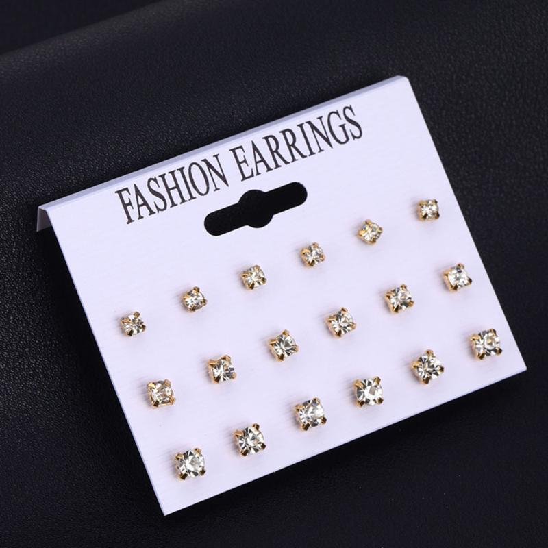 FAMSHIN 9 Pair/Set Mix Design Square Crystal Stud Earrings Set For Women Round Crystal Gold Color Statement Earring Jewelry 2021
FAMSHIN 9 Pair/Set Mix Design Square Crystal Stud Earrings Set For Women Round Crystal Gold Color Statement Earring Jewelry 2021