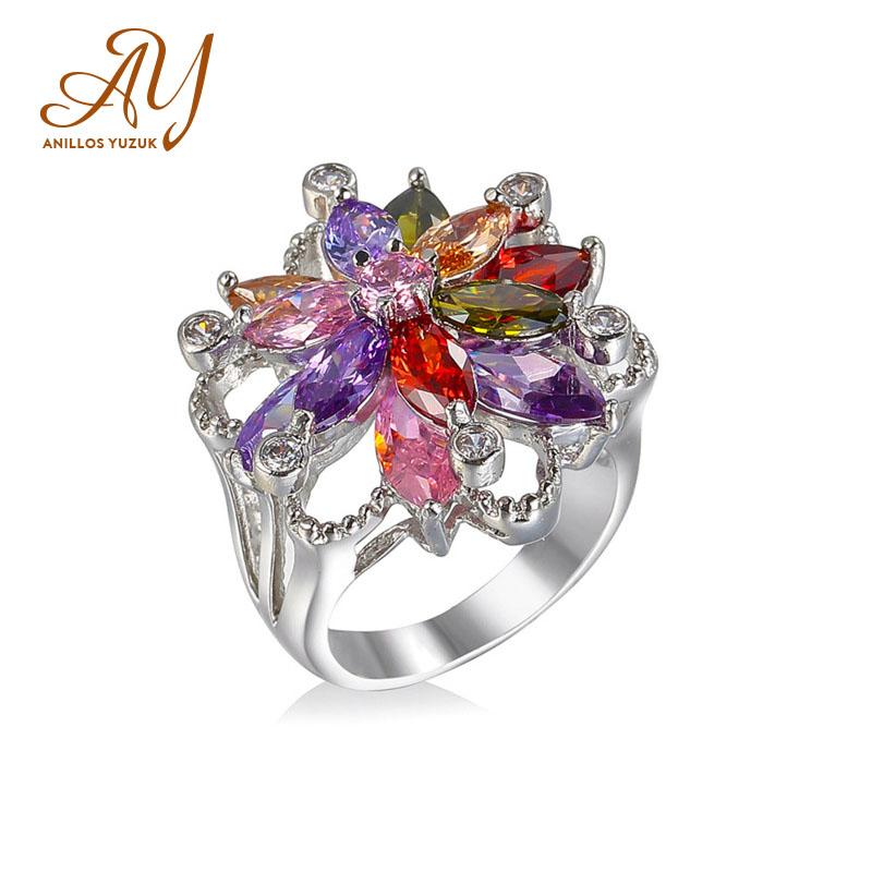 Anillos Yuzuk Women 925 Sterling Silver Colorful Flower Topaz Rings Cubic Zircon Romantic Promise Engagement Wedding Jewelry
Anillos Yuzuk Women 925 Sterling Silver Colorful Flower Topaz Rings Cubic Zircon Romantic Promise Engagement Wedding Jewelry