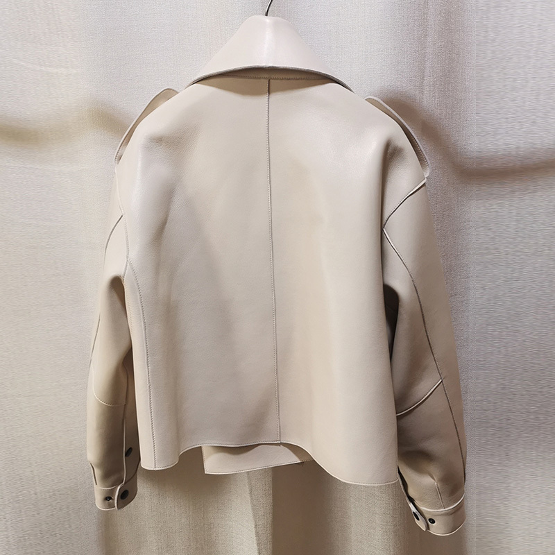 Faux Leather Jacket Women Loose Soft Vintage Motorcycle Biker Coat Short Pu Leather Coat Female Punk Autumn Streetwear Outwear T200828