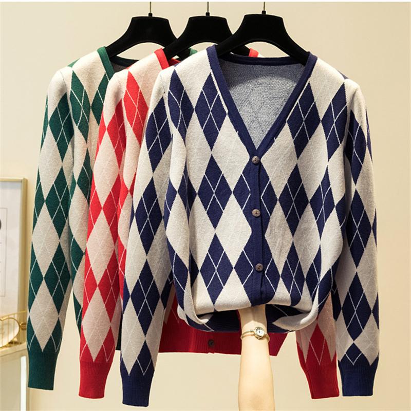 Short Sweater Women' 2020 Autumn Winter Fashion New Diamond Cardigan Loose Lazy Style V-Neck Wool Knitted Top Trendy 236, Green
Short Sweater Women' 2020 Autumn Winter Fashion New Diamond Cardigan Loose Lazy Style V-Neck Wool Knitted Top Trendy 236, Green