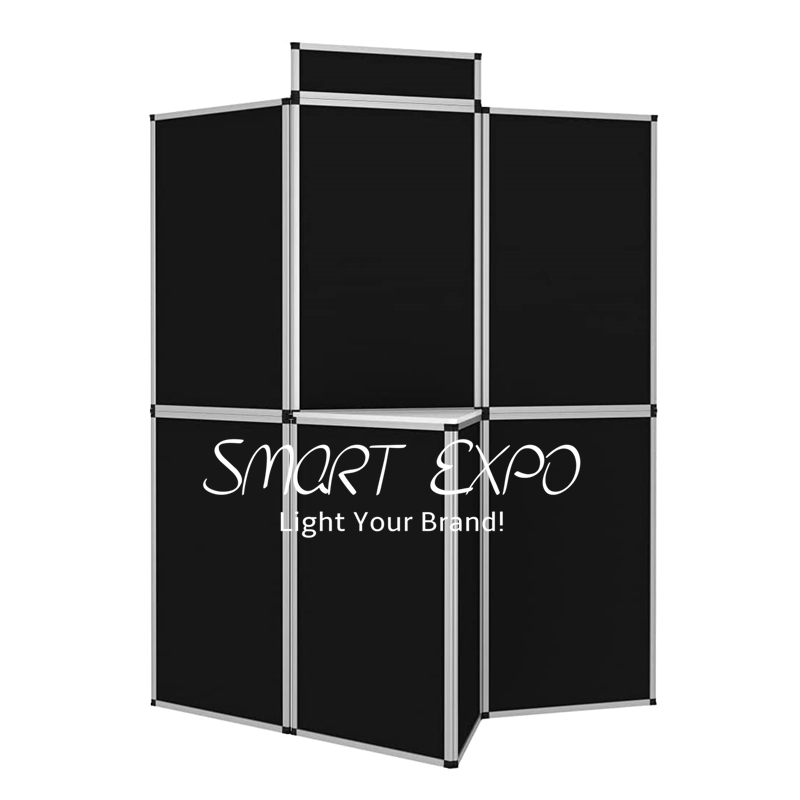 Folding Advertising Display Boards with Header and Product Shelf Portable Carry Bag