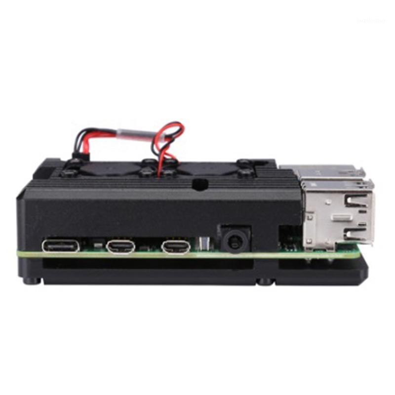 for Raspberry Pi 4 Aluminum Case with Dual Cooling Fan Metal Shell Black Enclosure for Raspberry Pi 4 Model B1
for Raspberry Pi 4 Aluminum Case with Dual Cooling Fan Metal Shell Black Enclosure for Raspberry Pi 4 Model B1