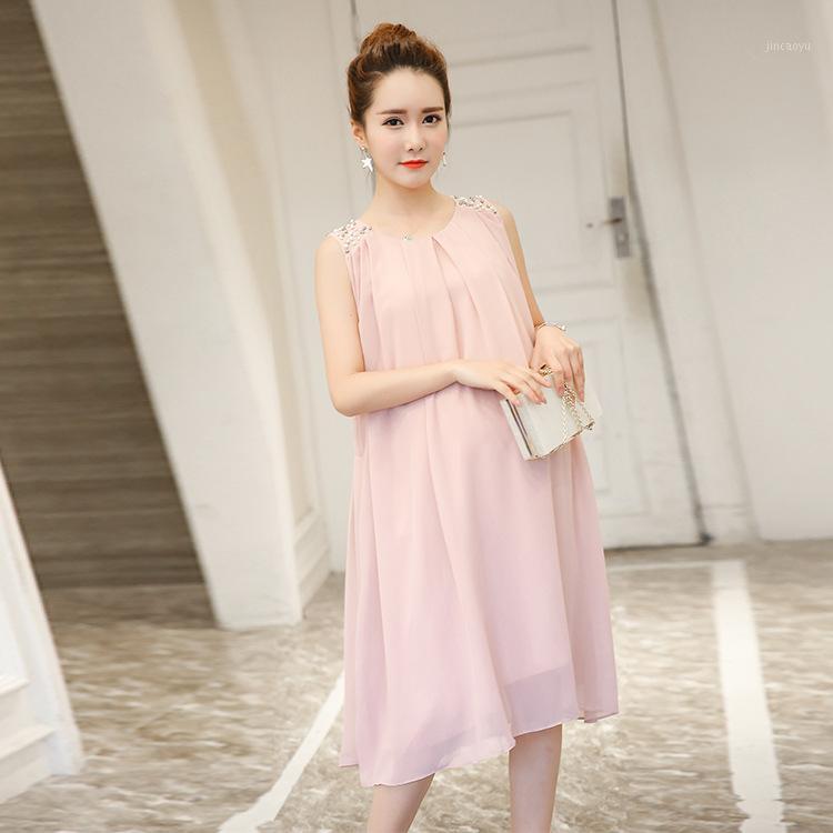 Summer Elegant Pink Maternity Clothes Pregnant Woman Dress Boat-neck Loose Sleeveless Solid Soft Cotton Dress Fashion1
Summer Elegant Pink Maternity Clothes Pregnant Woman Dress Boat-neck Loose Sleeveless Solid Soft Cotton Dress Fashion1