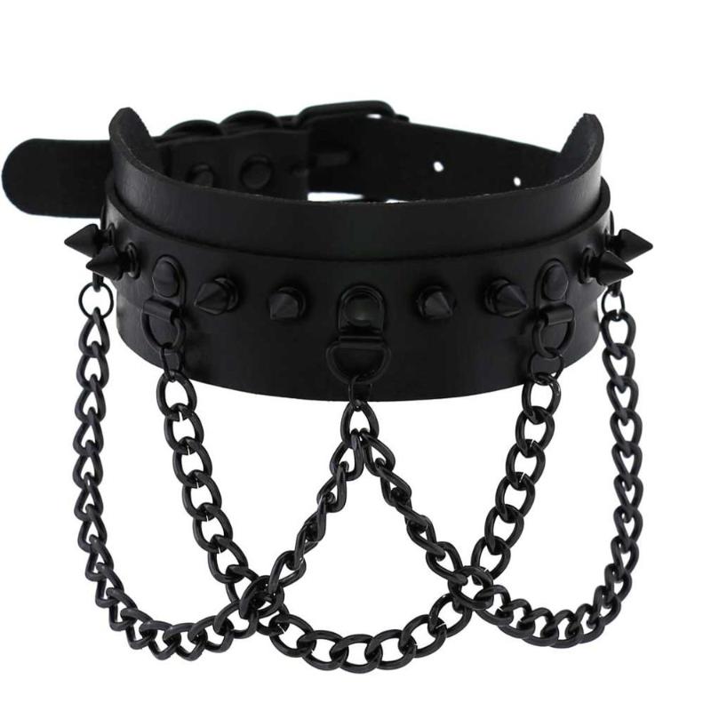 DIEZI 16 Colors 2020 New Punk Harajuku Cosplay Black Chain Rivet PU Leather Choker Tassel Necklace For Women Statement Necklaces
DIEZI 16 Colors 2020 New Punk Harajuku Cosplay Black Chain Rivet PU Leather Choker Tassel Necklace For Women Statement Necklaces