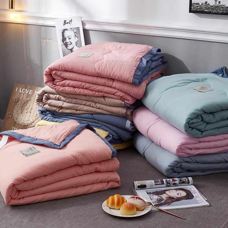 Water washed cotton summer cool quilt sheet double summer quilt solid color air conditioner machine washable gift thin1, Blossom
Water washed cotton summer cool quilt sheet double summer quilt solid color air conditioner machine washable gift thin1, Blossom