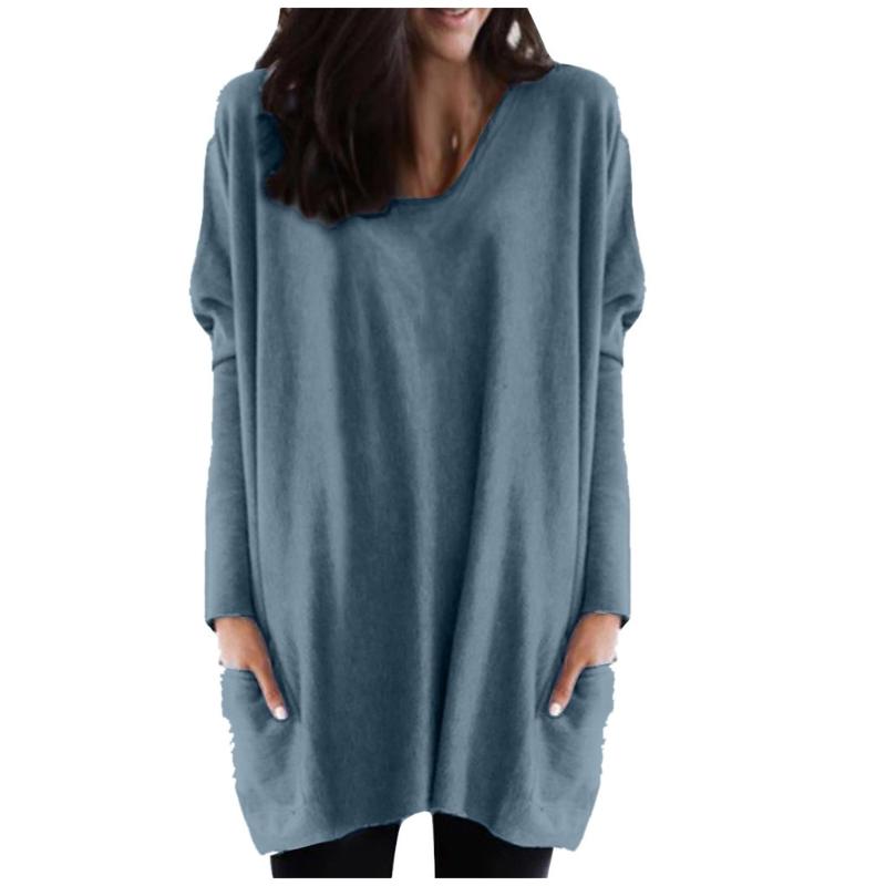 FREE OSTRICH Loose Shirt Women Long Sleeve Pockets Pullover Blouse Tops Casual O-Neck Shirts For Female Clothing Plus Size 5XL, Blue
FREE OSTRICH Loose Shirt Women Long Sleeve Pockets Pullover Blouse Tops Casual O-Neck Shirts For Female Clothing Plus Size 5XL, Blue