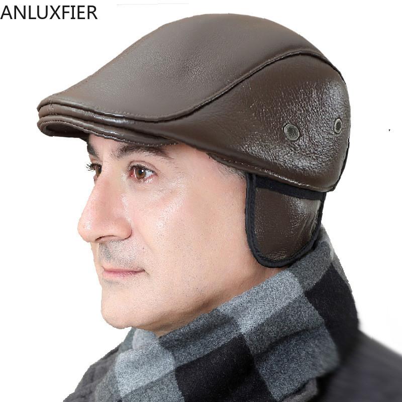 H6937 Male Genuine Leather Beret Hats Cowhide Winter Warm Ears Protection Hat Men's High Quality Berets Cap, Black
H6937 Male Genuine Leather Beret Hats Cowhide Winter Warm Ears Protection Hat Men's High Quality Berets Cap, Black