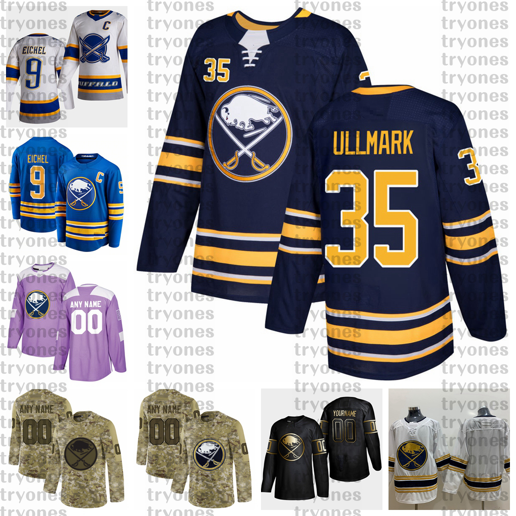 2021 Reverse Retro Customize #35 Linus Ullmark Buffalo Sabres Jerseys Golden Edition Camo Veterans Day Fights Cancer Hockey Jersey, Black;red
2021 Reverse Retro Customize #35 Linus Ullmark Buffalo Sabres Jerseys Golden Edition Camo Veterans Day Fights Cancer Hockey Jersey, Black;red