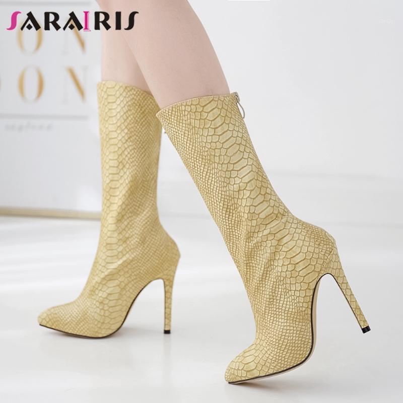 SARAIRIS Elegant Pointed Toe Boots Fashion Party Dress Fretwork Boots Women Thin High Heels mid-calf Shoes Woman1, Yellow
SARAIRIS Elegant Pointed Toe Boots Fashion Party Dress Fretwork Boots Women Thin High Heels mid-calf Shoes Woman1, Yellow