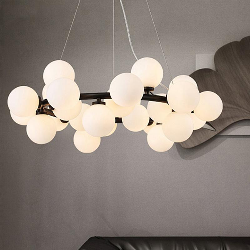 Modern White Glass Ball LED Chandelier Nordic Style Living Room Dining Room Kitchen Decoration Home Lighting Golden Black Lamp
Modern White Glass Ball LED Chandelier Nordic Style Living Room Dining Room Kitchen Decoration Home Lighting Golden Black Lamp