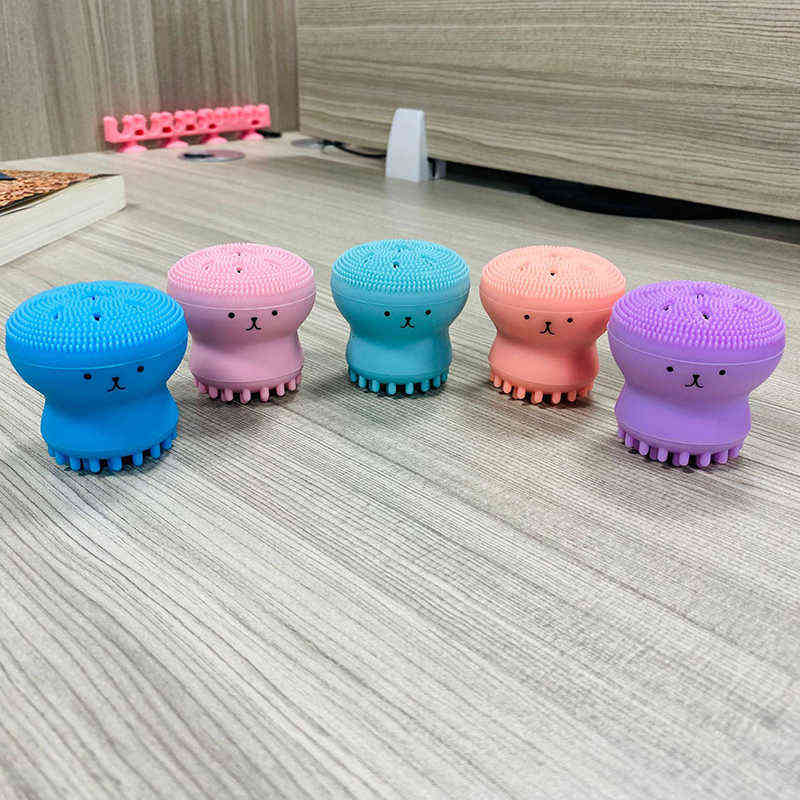 NXY Face Care Devices Ctopus Shape Silicone Face Cleansing Brush Washing Product Pore Cleaner Exfoliator Scrub Skin Care Tslm1 0222