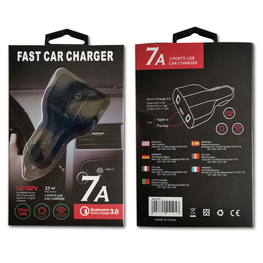 Fast Ship QC 3.0 Car Charger Type C Dual USB 3 Ports Mobile Phone Chargers For iphone Xiaomi
Fast Ship QC 3.0 Car Charger Type C Dual USB 3 Ports Mobile Phone Chargers For iphone Xiaomi