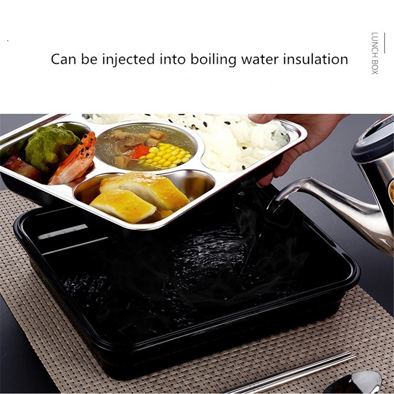 ONEUP Lunch Box Separate Compartments Leakproof Food Is Not MixedThermal Bento Box with Tableware Eco-Friendly Food Container T200709