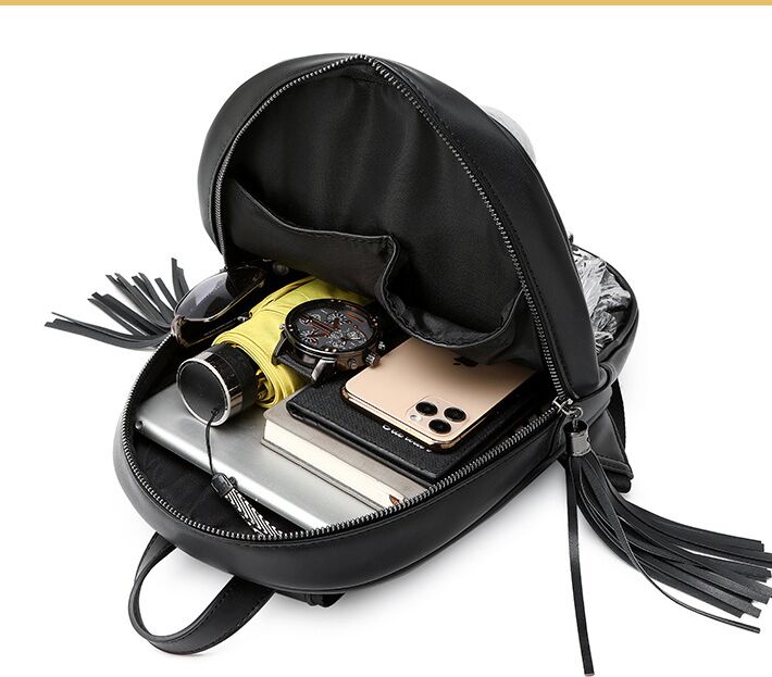 Fashion tassel 3D Embossed Skull Backpack for Women Men unique Girls Cool Rock Bags Personality Laptop bag Teenagers