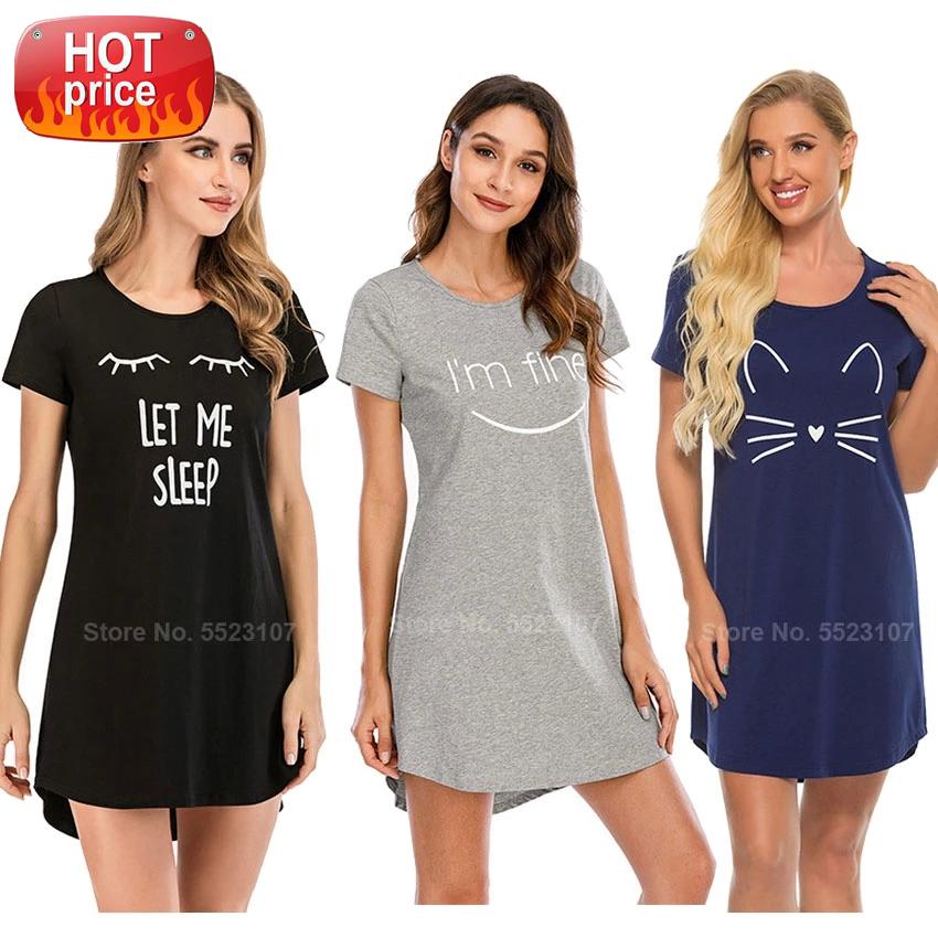 Summer Women Short Nightgown Elegant Elastic Cotton Soft Sleepwear Dress Female Home Nightwear T-shirt Dresses Loungewear #Tb1r, Black;white
Summer Women Short Nightgown Elegant Elastic Cotton Soft Sleepwear Dress Female Home Nightwear T-shirt Dresses Loungewear #Tb1r, Black;white