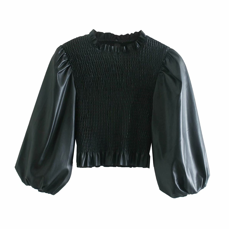 2021 New Streetwear Camisas De Couro Falso Senhoras Camisa Elstica Moda Feminina Slido Preto Topos Menina Chique Blusa O8g6, Black
2021 New Streetwear Camisas De Couro Falso Senhoras Camisa Elstica Moda Feminina Slido Preto Topos Menina Chique Blusa O8g6, Black
