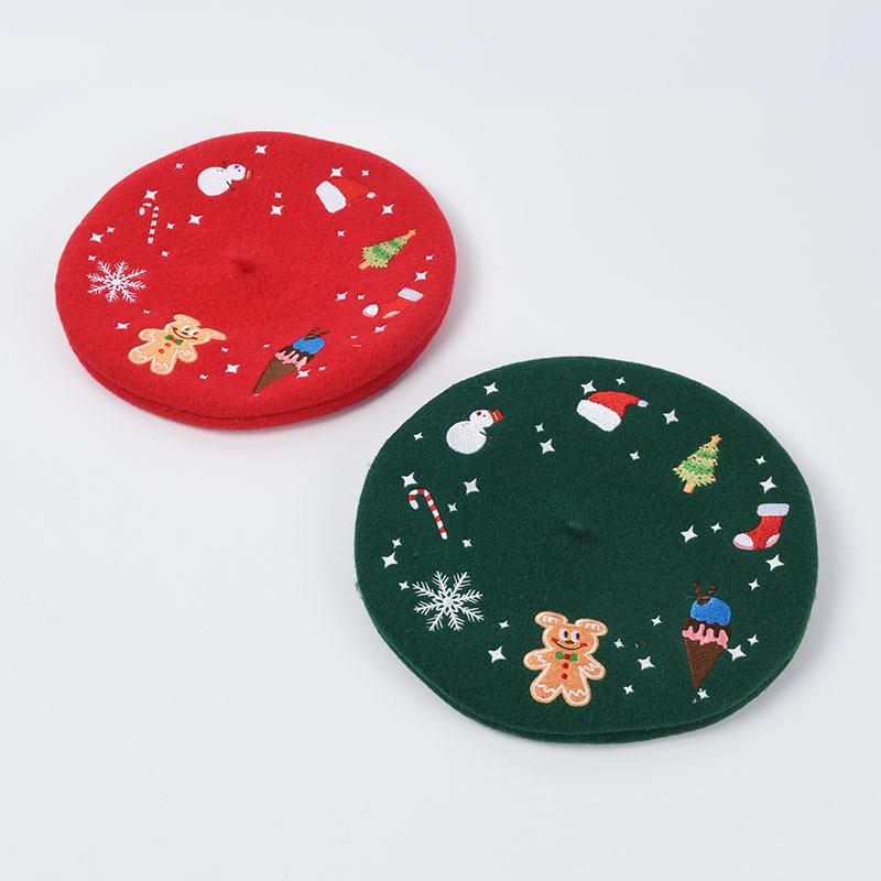 Korean Version Autumn And Winter New Wool Beret Sen Exquisitely Embroidered Snowflake Christmas Berets Hat Artist Hat Wool, Green
Korean Version Autumn And Winter New Wool Beret Sen Exquisitely Embroidered Snowflake Christmas Berets Hat Artist Hat Wool, Green