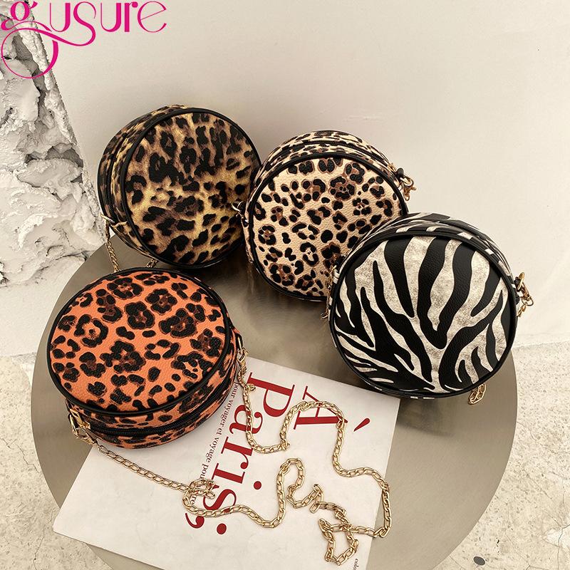Gusure Brand Design Luxury Ladies Round Crossbody Bag Single Chain Shoulder Pack Leopard Pattern Purse Female Handbag Mujer Sac, White
Gusure Brand Design Luxury Ladies Round Crossbody Bag Single Chain Shoulder Pack Leopard Pattern Purse Female Handbag Mujer Sac, White