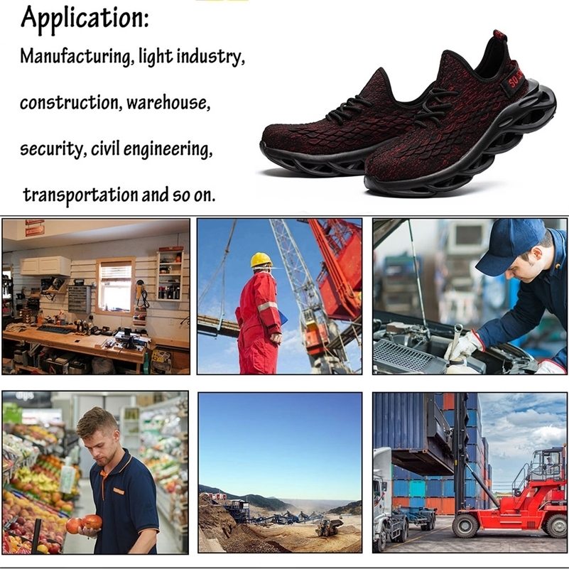 SUADEEX Steel Toe Work Shoes Construction Footwear Anti-slippery Working Safety Boots For Men Male 38-45 Y200915