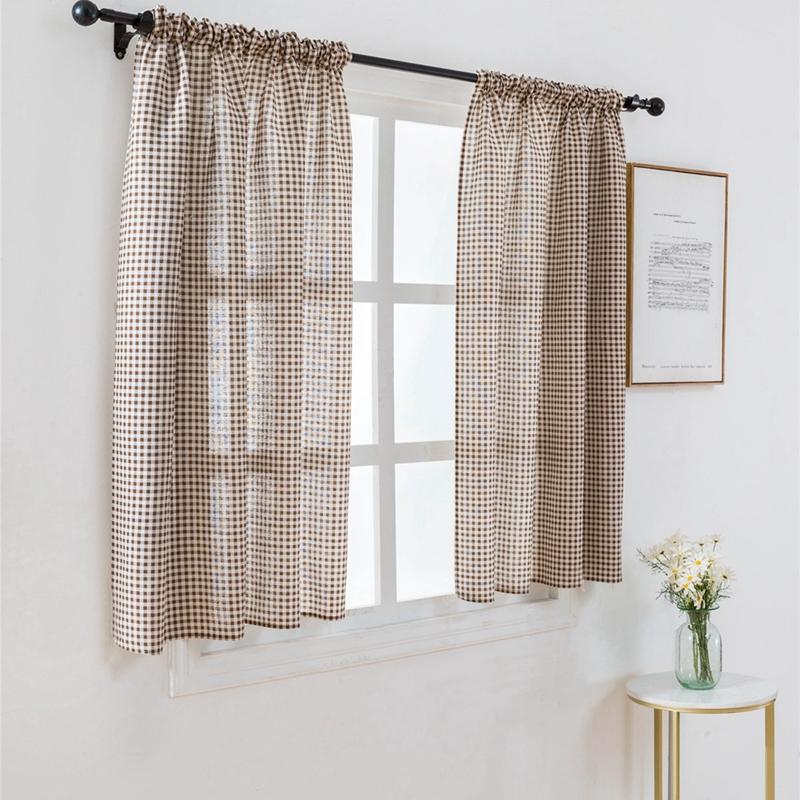 Small Window Half Blackout Curtain Coffee Plaids Thermal Insulated Curtains for Window Treatment 1 Panel Short Blinds Rod Pocket, As pic
Small Window Half Blackout Curtain Coffee Plaids Thermal Insulated Curtains for Window Treatment 1 Panel Short Blinds Rod Pocket, As pic