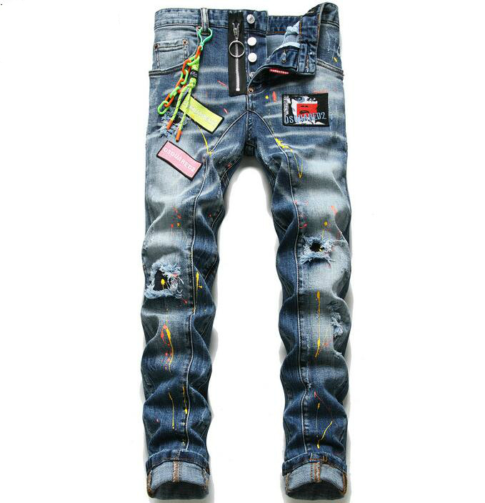 21SS Men's brand Designers Jeans Distressed Ripped Biker Slim Fit Motorcycle Biker Denim For Mens Leisure fashion high quality Jeans A5, Blue
21SS Men's brand Designers Jeans Distressed Ripped Biker Slim Fit Motorcycle Biker Denim For Mens Leisure fashion high quality Jeans A5, Blue