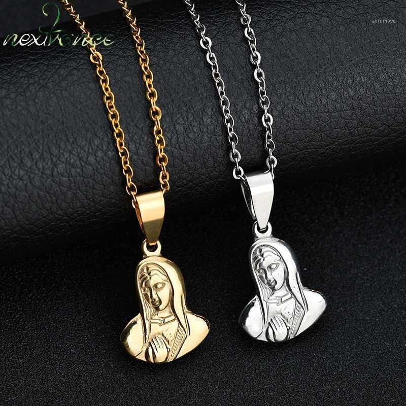 

Nextvance Quality Stainless Virgin Mary Jesus Christ Necklace Ave Maria Holy Mother Amulet Pendant Christian for Thanksgiving1