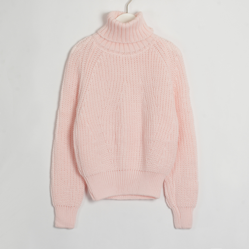 Wixra Chunky Turtleneck Sweater Women's Autumn Winter Solid High Stretch Knitted Pullover Jumpers Loose Sweaters 201221