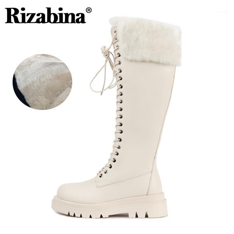 Rizabina Women Real Leather Knee Boots Winter Plush Fur Snow Boots Women Warm Shoes Fashion Lace Up Footwear Size 34-431, Black
Rizabina Women Real Leather Knee Boots Winter Plush Fur Snow Boots Women Warm Shoes Fashion Lace Up Footwear Size 34-431, Black