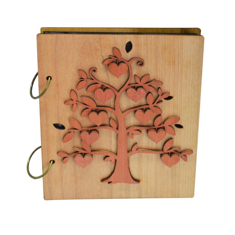 

Giftgarden 4x6" Wooden Cover Family Tree Loose-Leaf Photo Photograph Book Gift for 120 Pictures