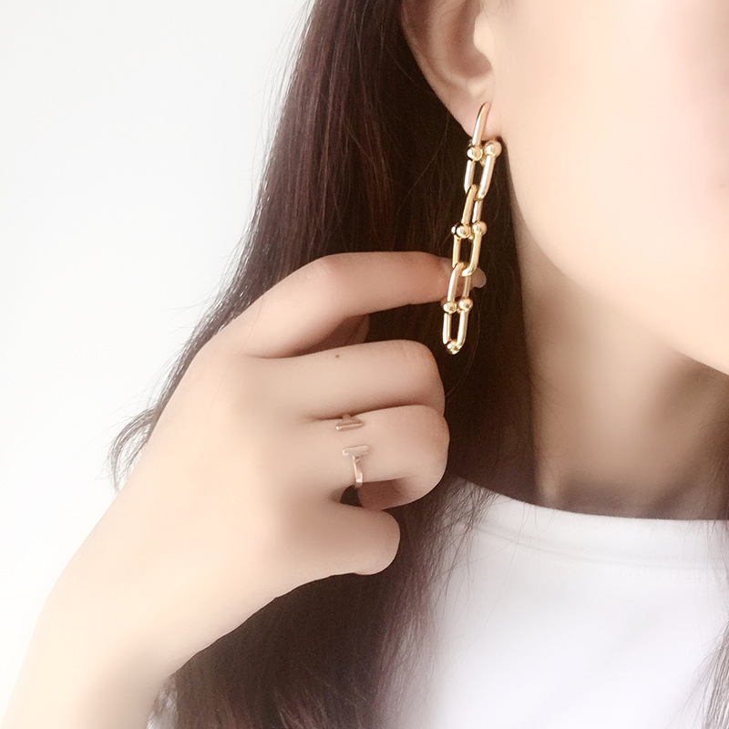 fashion studs wedding Stainless gold Dangle Earrings Steel Double rose gold silver Cartilage Earrings Cross annular Women's, Golden;silver
fashion studs wedding Stainless gold Dangle Earrings Steel Double rose gold silver Cartilage Earrings Cross annular Women's, Golden;silver