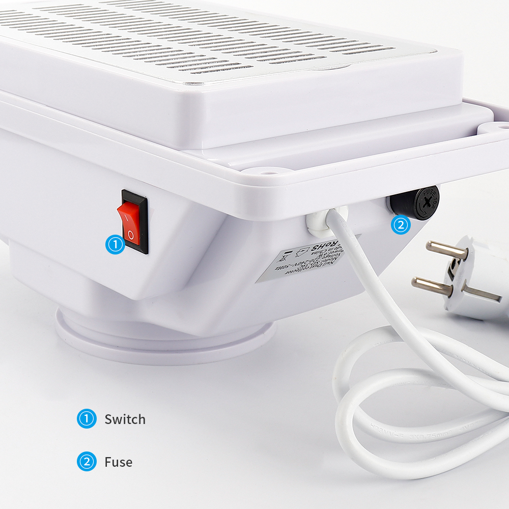 6W Builtin Table Deck Nail Dust Collector SD39C Strong Fan High Speed 3 Dust Bags Nail Suction Vacuum Cleaner Manicure Machine