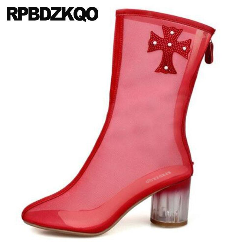 High Heel Ankle Cut Out White Wedding Boots Rhinestone Brand Clear Shoe Women Mesh Sandals Red Chunky Summer Transparent Crystal, Black
High Heel Ankle Cut Out White Wedding Boots Rhinestone Brand Clear Shoe Women Mesh Sandals Red Chunky Summer Transparent Crystal, Black