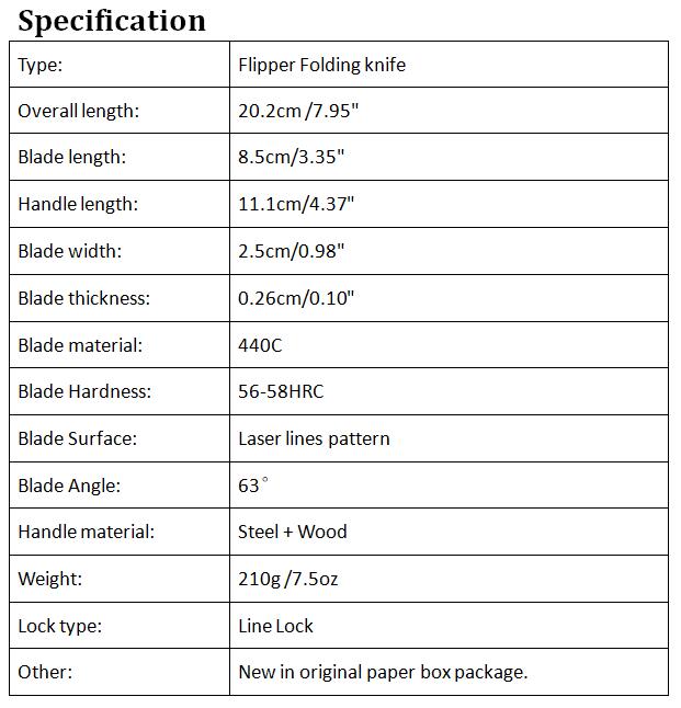 Classic 339 Large Pocket folding blade outdoor tools hunting hiking camping survival knife saber army knives with retail box