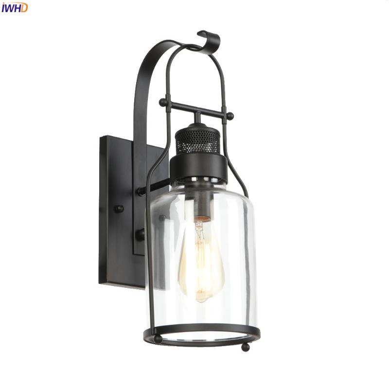 IWHD Glass Lampshade LED Wall Light Hallway Porch Stair Loft Industrial Decor Retro Edison Vintage Wall Lamp Luminaire Lighting
IWHD Glass Lampshade LED Wall Light Hallway Porch Stair Loft Industrial Decor Retro Edison Vintage Wall Lamp Luminaire Lighting