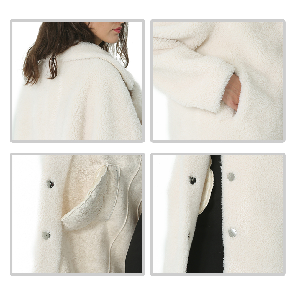 Winter Women Wool Coat Cashmere Female Long Coat Blends Woolen Elegant Autumn Jacket For Ladies Thick Warm Fur Clothes Girl 201030