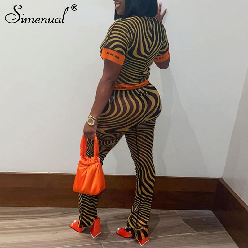 Women' Two Piece Pants Simenual Letter Print Patchwork Wave 2 Outfits Sexy See Through Mesh Short Sleeve Top And Co-ord Sets Baddie, White
Women' Two Piece Pants Simenual Letter Print Patchwork Wave 2 Outfits Sexy See Through Mesh Short Sleeve Top And Co-ord Sets Baddie, White