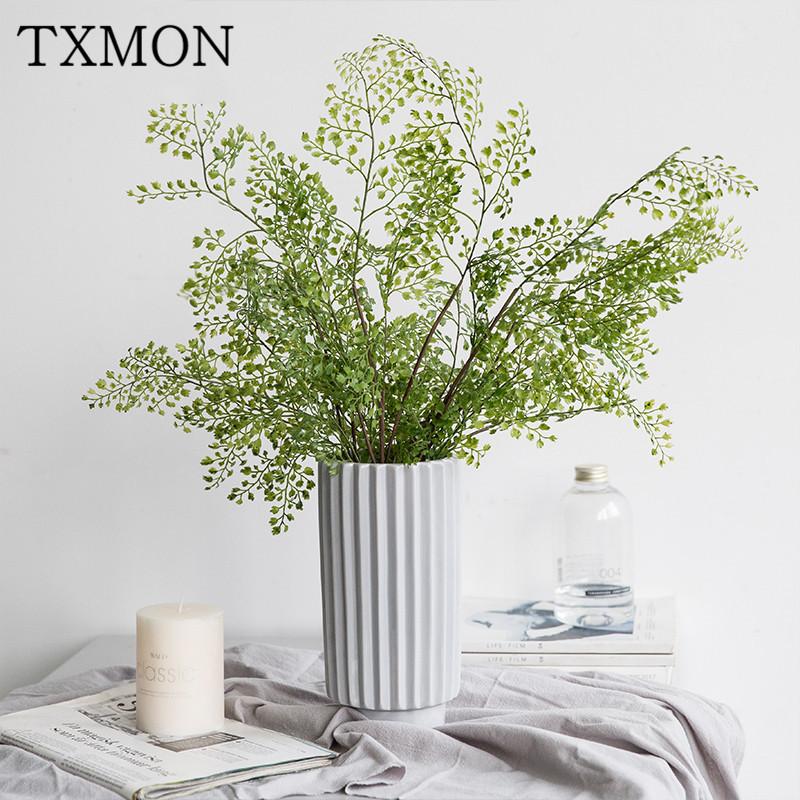 TXMON Simulation plants black bone awn leaves fresh plastic artificial flower home decoration fake flower wire fern green plants
TXMON Simulation plants black bone awn leaves fresh plastic artificial flower home decoration fake flower wire fern green plants
