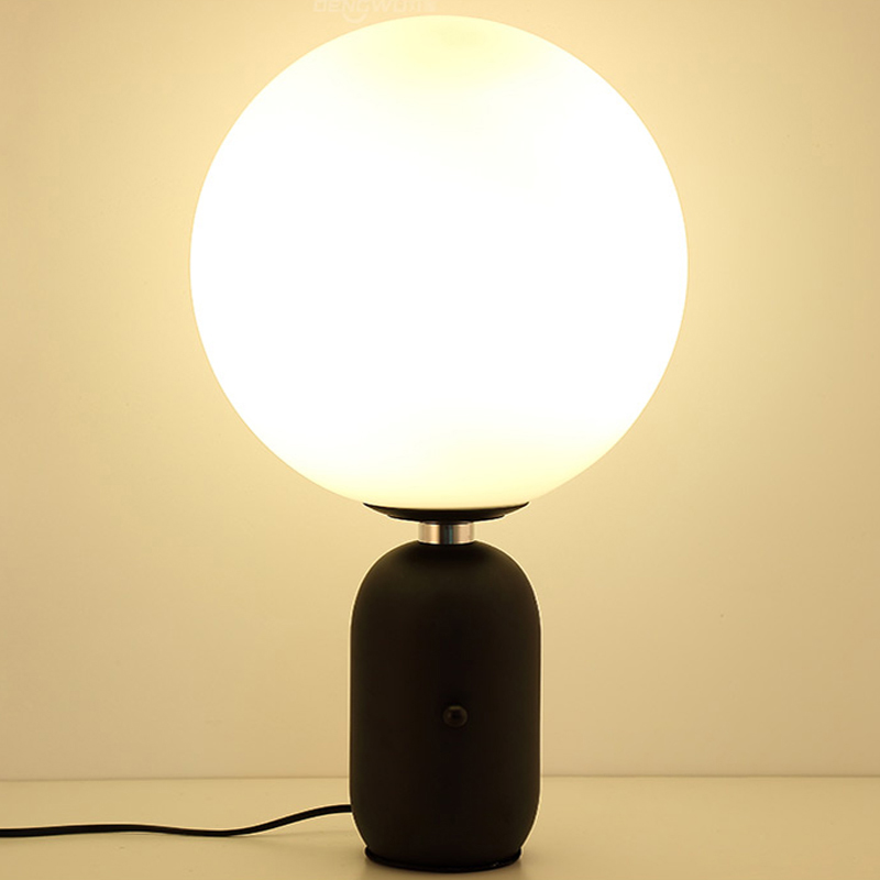 Elegant Glass Ball Bedside Table Lamp for Modern Interiors Versatile Design