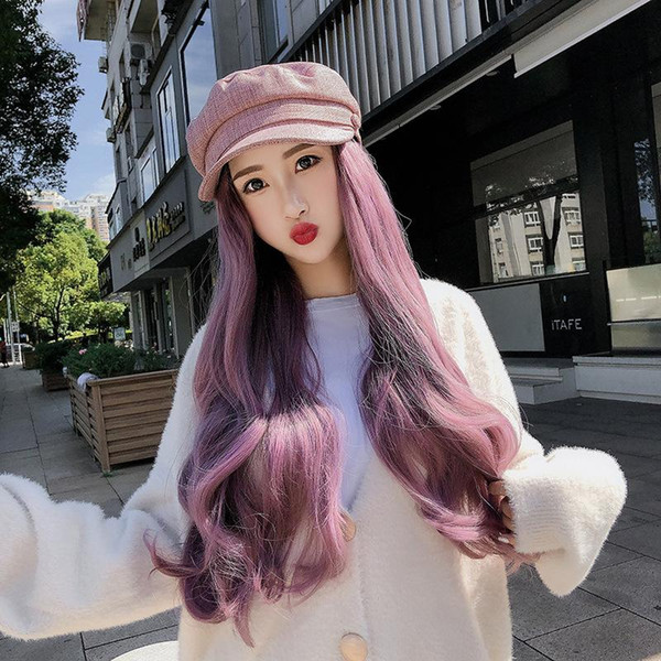 Long Synthetic Octagonal Cap Hair Wig Natural Black Brown Pink Wavy Wigs For Women Fashion Full Head Cover Wig Hat
Long Synthetic Octagonal Cap Hair Wig Natural Black Brown Pink Wavy Wigs For Women Fashion Full Head Cover Wig Hat