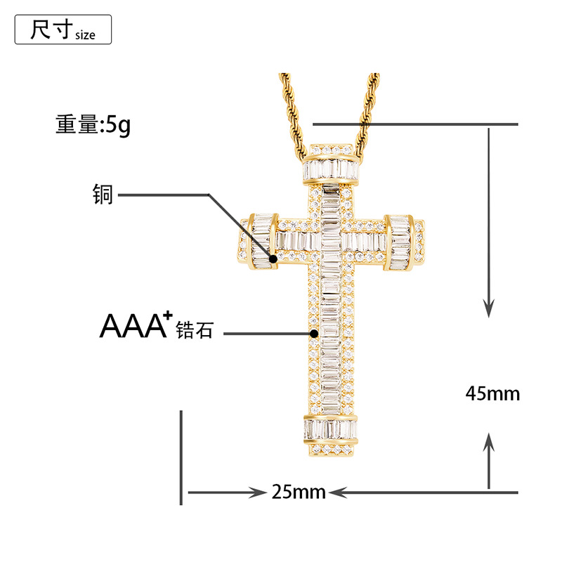 Cubic Zirconia Iced Out Pendants Necklace for Men Women New Hip Hop Bling Micro Paved CZ Stone Rapper Jewelry Rose 18K Real Gold Silver Birthday Gift 