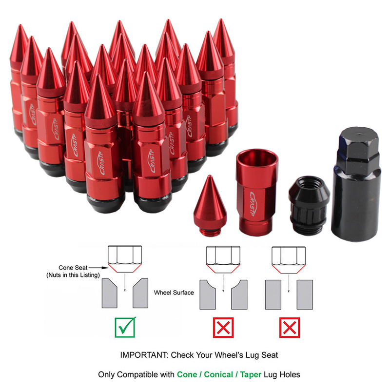 DROPSHIPPING US STOCK Universal Anodized 20 PCS Racing Car Wheel Lug Nut With Spike M12*1.5mm Auto Car Accessories RS-LN043
DROPSHIPPING US STOCK Universal Anodized 20 PCS Racing Car Wheel Lug Nut With Spike M12*1.5mm Auto Car Accessories RS-LN043