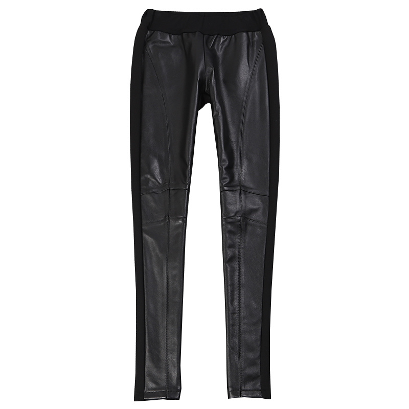 Real genuine sheep stretch women's trousers high-waisted sticthing was thin leather pants with f1571 pockets, Blake
Real genuine sheep stretch women's trousers high-waisted sticthing was thin leather pants with f1571 pockets, Blake