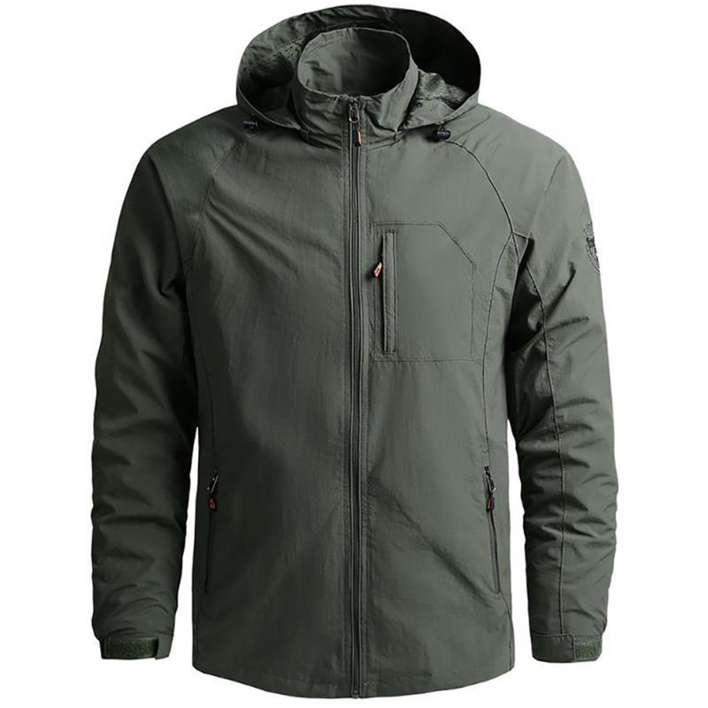 Solid Jacket for Men Hooded Zip Up Windbreaker Long Sleeve Stand Collar Casual Sports Active Plain Coat Winter Warmer Outwear, Army green
Solid Jacket for Men Hooded Zip Up Windbreaker Long Sleeve Stand Collar Casual Sports Active Plain Coat Winter Warmer Outwear, Army green