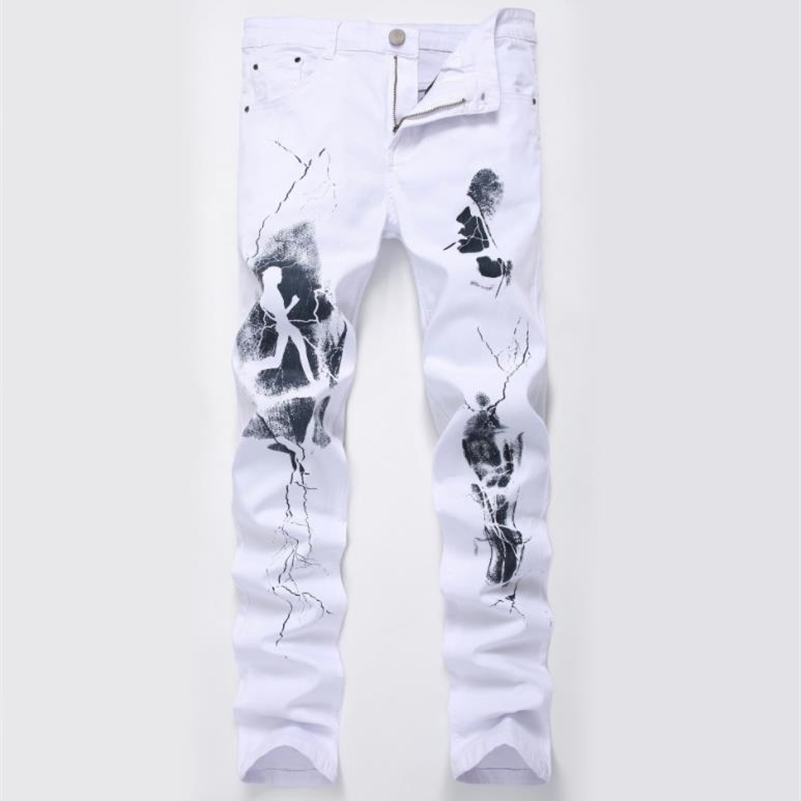 Fashion Men Jeans Unique Lighting And Running Man Printing Cotton Jeans pants size 28-42 201111, White
Fashion Men Jeans Unique Lighting And Running Man Printing Cotton Jeans pants size 28-42 201111, White