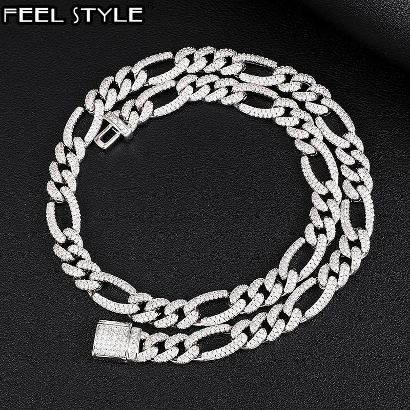 Hip Hop 10MM Iced Out Box Buckle Figaro Cuban Chain Copper Setting + Cubic Zirconia Stones Neacklace For Men Women Jewelry
Hip Hop 10MM Iced Out Box Buckle Figaro Cuban Chain Copper Setting + Cubic Zirconia Stones Neacklace For Men Women Jewelry